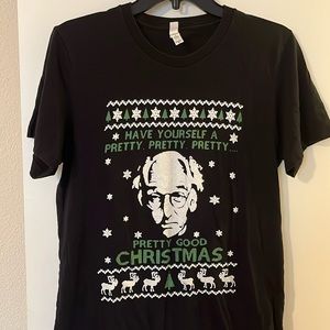 Larry David Christmas Tee Shirt - Medium
